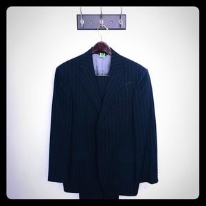 Fumagalli navy pinstripe suit 38S